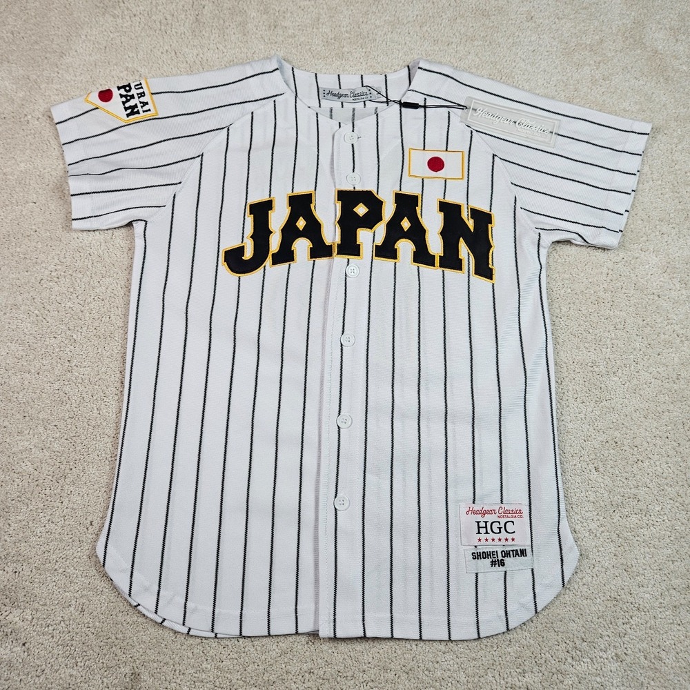 NWT's Headgear Classics Shohei Ohtani 16 Japan Samurai Baseball Jersey HGC White